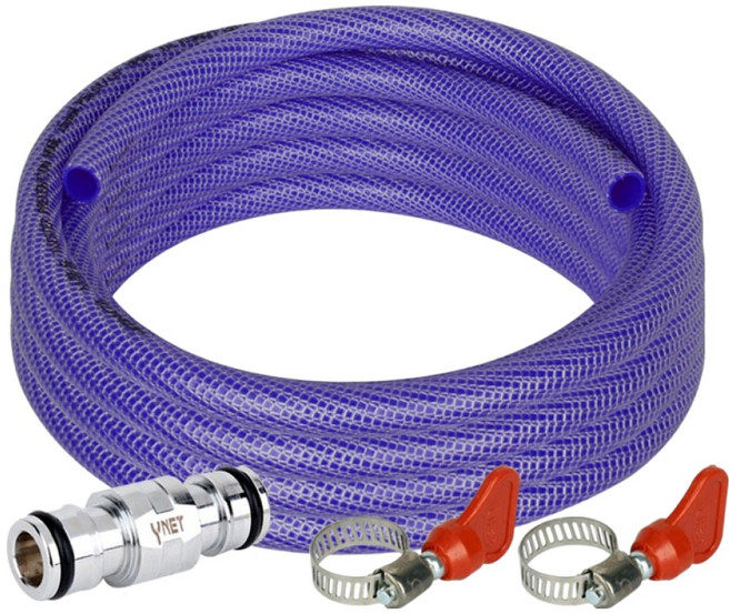 와이넷 연장용 꼬이지 않는 물호스 3종 세트 8m, 혼합색상, 1세트