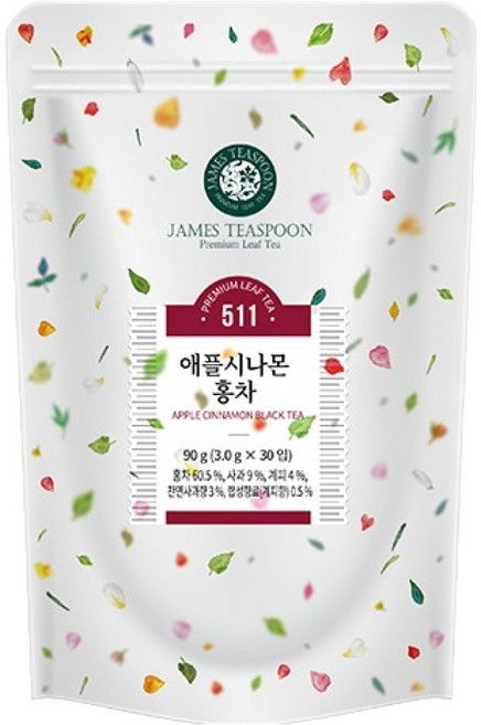 제임스티스푼 애플시나몬 홍차, 1개, 30개입, 3g