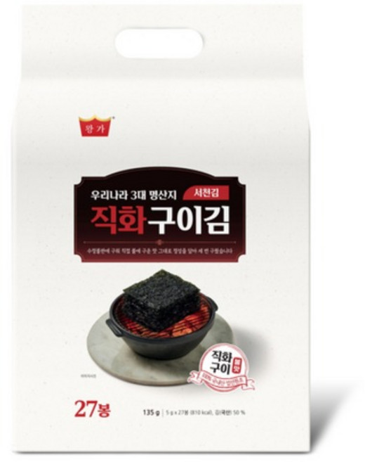 왕가김 서천김 직화구이 도시락김, 27개, 5g