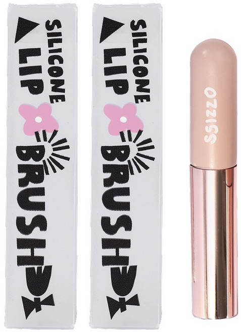 씨조 실리콘 립 브러쉬, 2개, 핑크