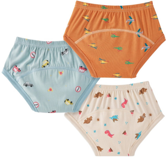 agazzang 經典莫代爾如廁訓練褲3件組, 1套, B 恐龍, 汽車, 直升機