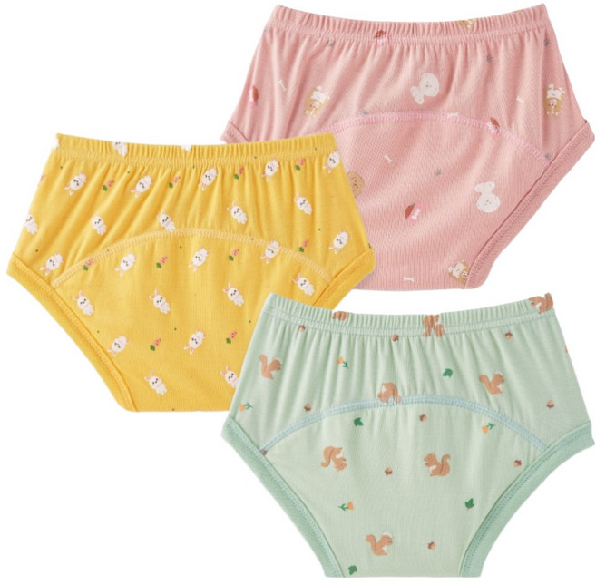 아가짱 시그니처 모달 배변훈련 팬티 3종 세트, 1세트, A 당근토끼, 강아지, 다람쥐