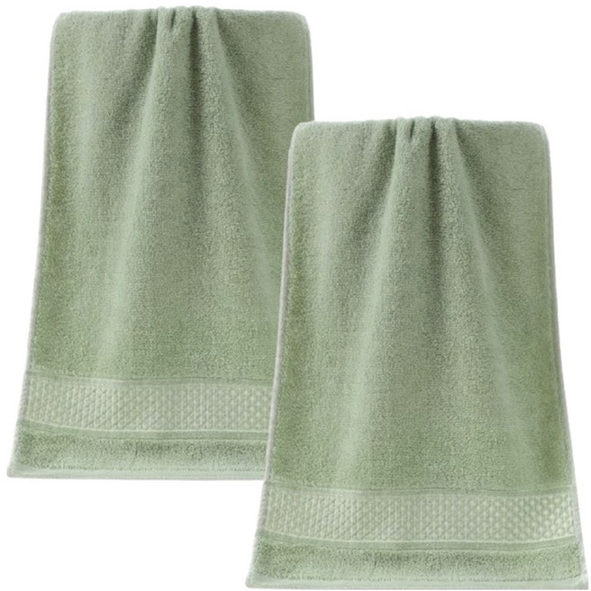 원이네 데일리 소프트 파스텔 타월 100g 32수 면사, 그린, 2개