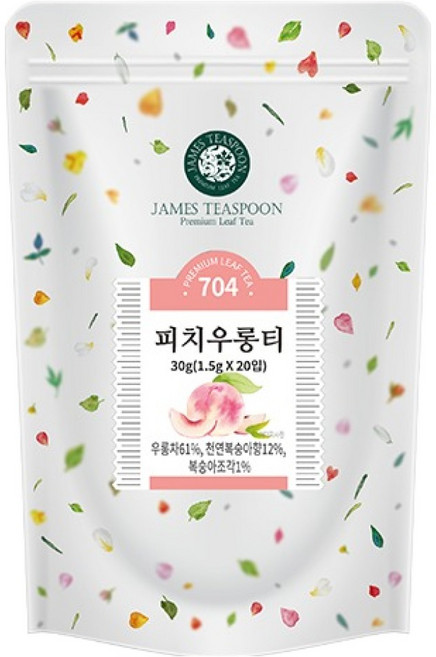 제임스티스푼 피치우롱티, 1개, 20개입, 1.5g