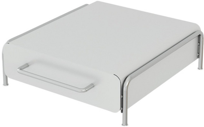 플랜잇 슬라이딩 홈카페 서랍형 커피캡슐 보관 철제 수납함 PSRK-033W, 1개, 화이트