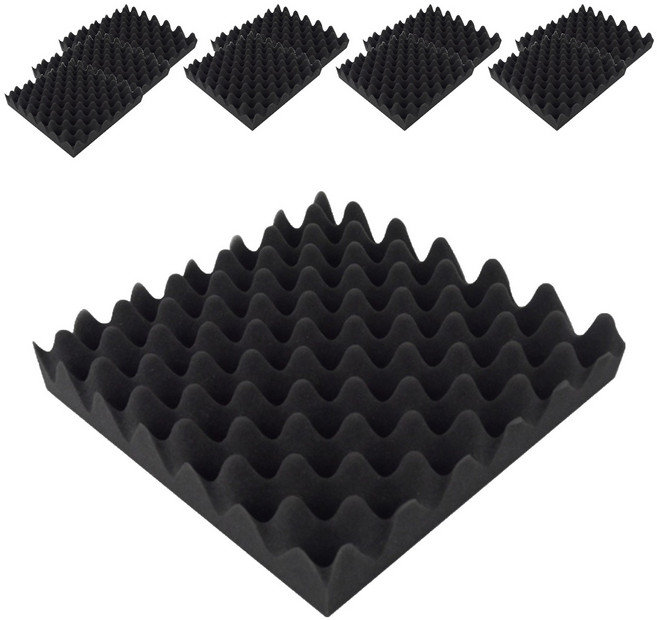 아느로 계란판 방음 흡음재 30 x 30 x 5 cm, 블랙, 10개