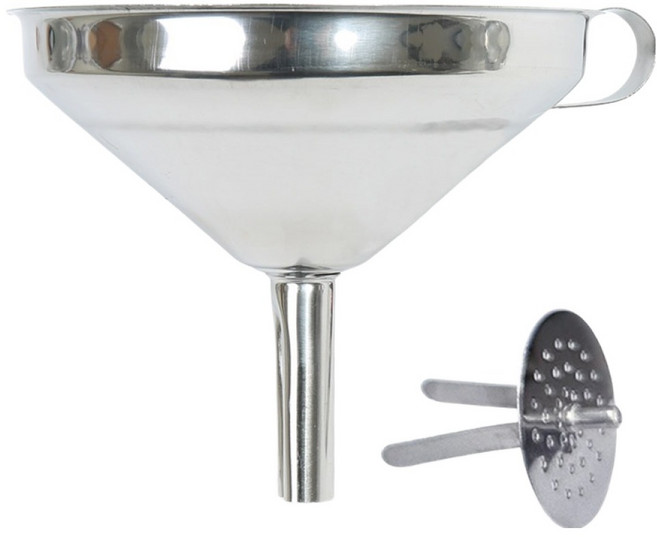 칼백화점 탑초이스 스텐 깔때기 + 거름망 세트 대, 1세트