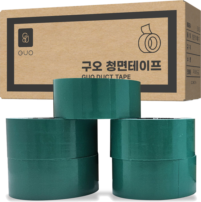 Guo 韓國製 綠色大力膠帶 48mm x 25m, 5個