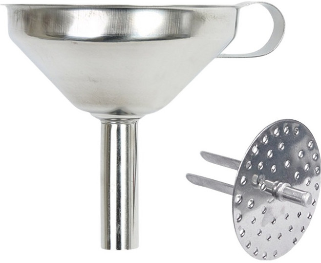 칼백화점 탑초이스 스텐 깔때기 + 거름망 세트 소, 1세트