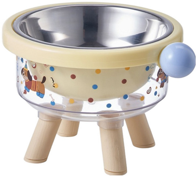 PASTEL PET 寵物 Clear Puppy 不鏽鋼餐具 FREE(12 x 16 cm), 黃色, 1個