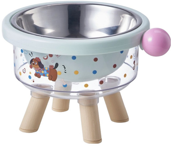 PASTEL PET 寵物 Clear Puppy 不鏽鋼食碗 FREE(12 x 16 cm), 綠色, 1個