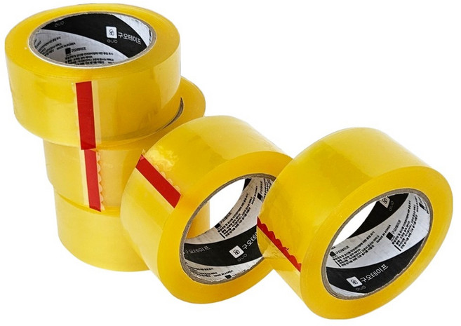 Guo 封箱膠帶 透明 80m x 48mm, 5個