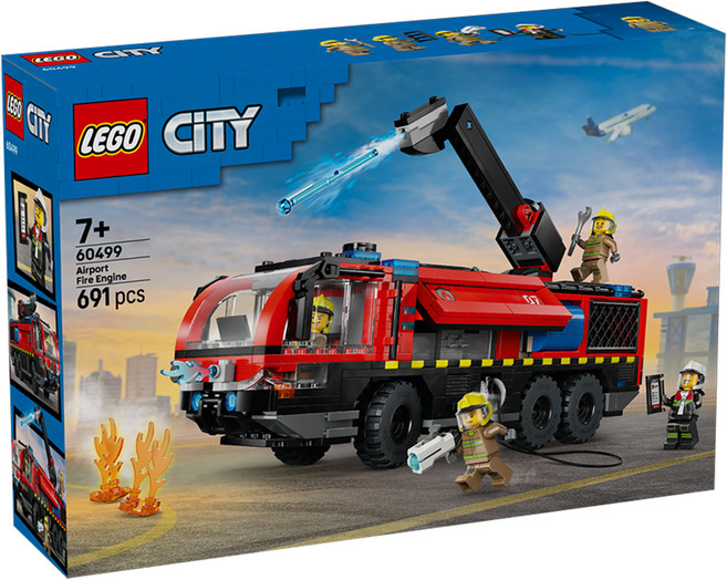 LEGO 城市系列 機場消防車 Airport Fire Truck 60499, 混和顏色, 1個