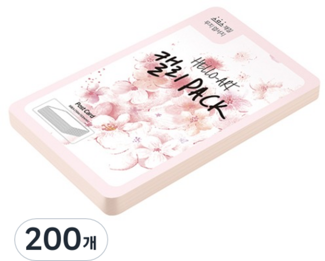 종이문화 헬로우 아트 캘리팩 두꺼운 스므스 엽서 200g 22 라이트핑크, 104 x 153 mm, 200개