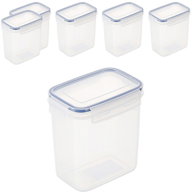 KEYWAY 聯府 天廚長型保鮮盒 KI-R1600, 6組, 容器 + 蓋子