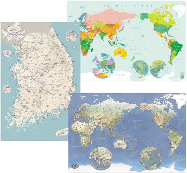모티프맵 세계지도 투어리스트+ 챌린저 + 가볼지도 포스터 M, 1세트