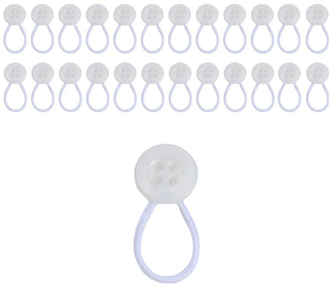 코오미 블라우스 셔츠 단추 연장 버클 소매 목둘레 늘리기 버튼 25p 세트 5W0948, 1세트, 펄화이트