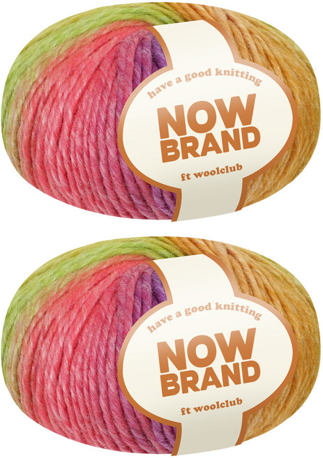 WoolClub Now Brand 高級漸層舒適羊毛編織線 80g, 86842, 2個