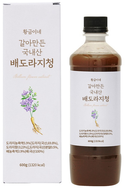 황금이네 국내산 갈아만든 배도라지청, 600g, 1개입, 1개
