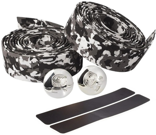 휘경일 자전거 카본 미끄럼방지 핸들 바 테이프, 블랙화이트 위장, 1개