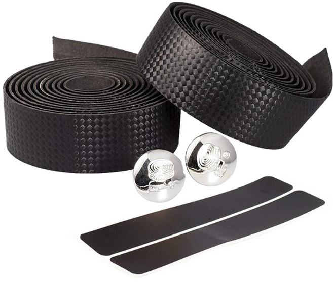 휘경일 자전거 카본 미끄럼방지 핸들 바 테이프, 통기성 블랙, 1개