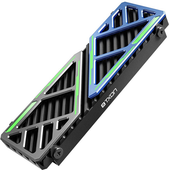 TXON M.2 SSD 散熱片 + 導熱墊套組, 1套, 黑色, XM2CL-K