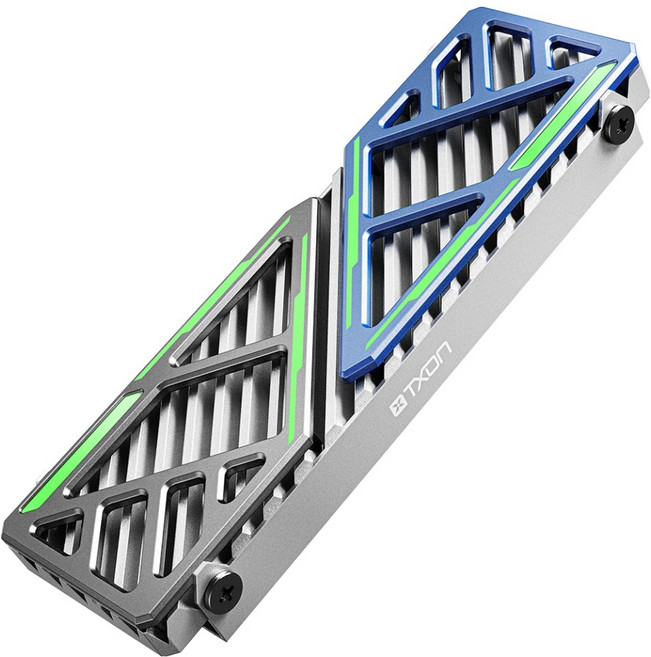 티엑스온 M.2 SSD 방열판 + 써멀패드 세트, 1세트, 실버, XM2CL-S