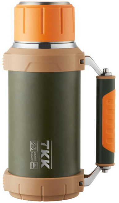 TKK 金剛大容量保溫壺 316不鏽鋼, 山野橙, 1個, 2L