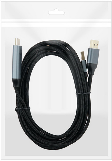 Coms 4K60Hz USB供電 HDMI to DP 轉換器連接線 DM909, 1個, 2m