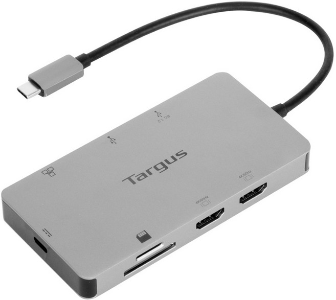 타거스 USB C 타입 듀얼모니터 HDMI 4K 100W 멀티 허브 DOCK423, 실버, 1개