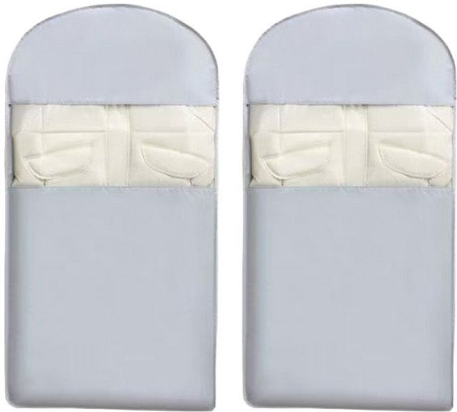 Habibi 節省空間型壓縮衣架衣物防塵套 中型款 淺灰色, 1個, 1入