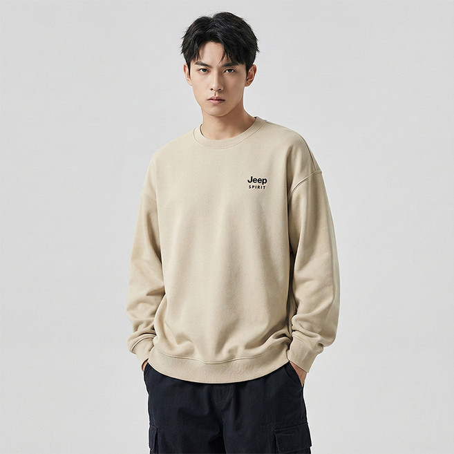 지프스피릿 남녀공용 패셔너블 코튼 라운드넥 맨투맨