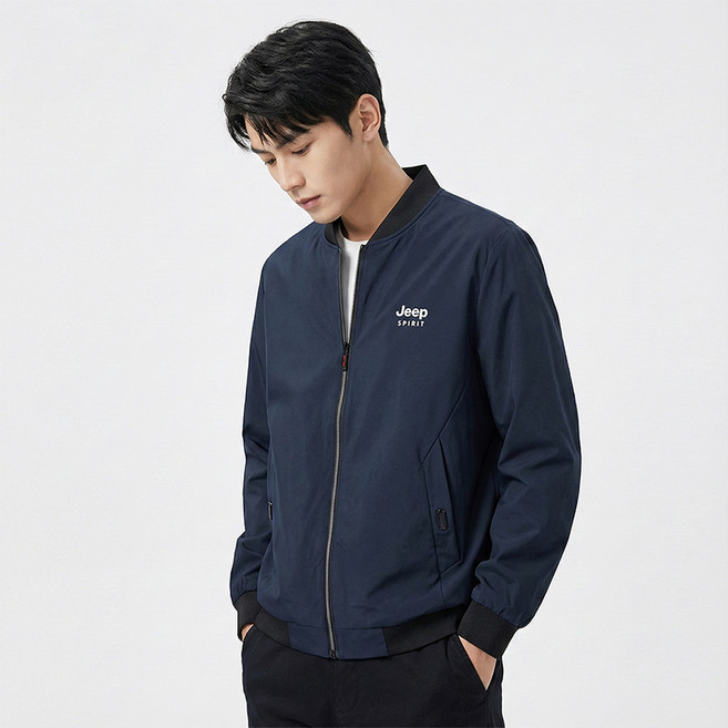 Jeep 男女通用棒球領休閒夾克