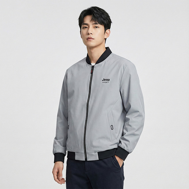 지프스피릿 남녀공용 베이스볼 넥 캐주얼 점퍼