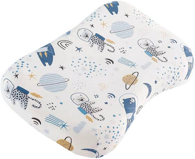 LoveCity 寢城之戀 100%純棉 + 100%天然乳膠嬰兒護頭定型枕, 星際熊熊