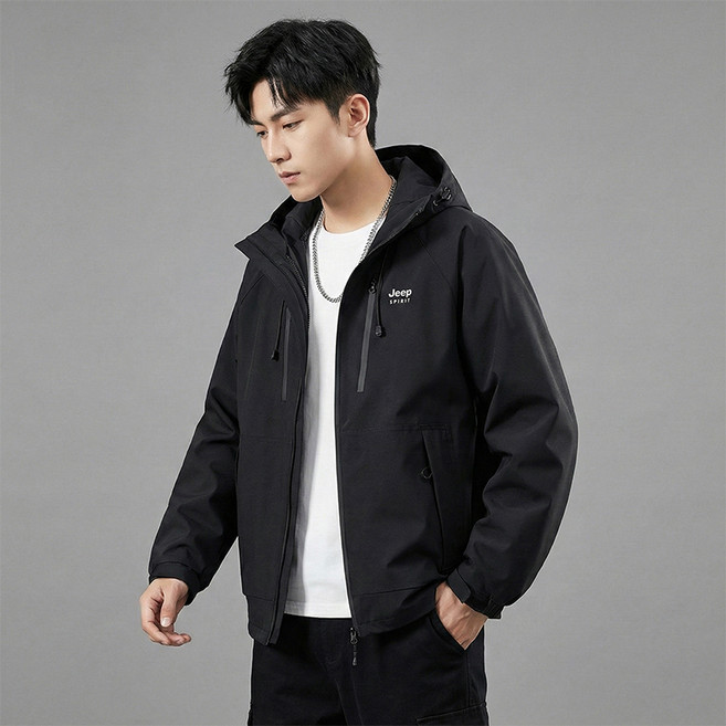 지프스피릿 남녀공용 아웃도어 젖음방지 기능성 후드점퍼