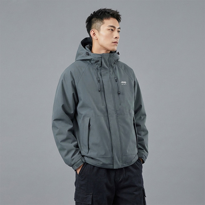 JEEP SPIRIT 男女通用戶外防潑水機能連帽外套