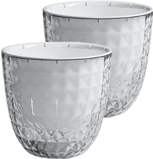 미소로운 저면관수 화분, 투명, 2개