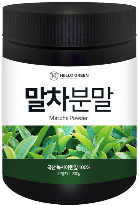 헬로우그린 국내산 말차 분말, 1개, 1개입, 200g