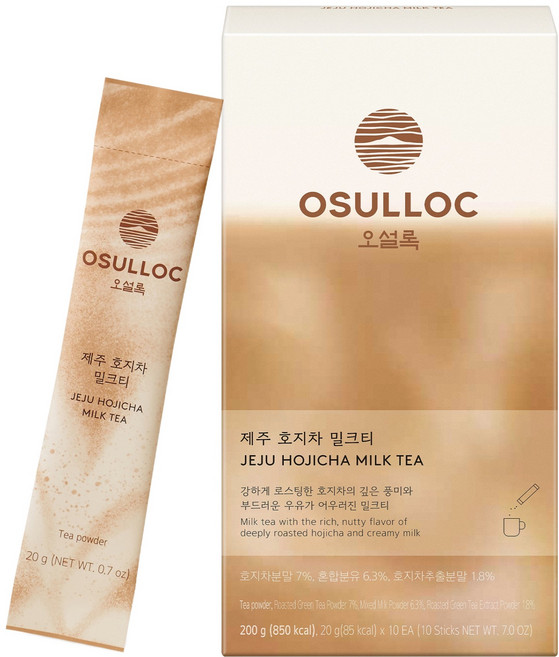 오설록 제주 호지차 밀크티, 1개, 10개입, 20g
