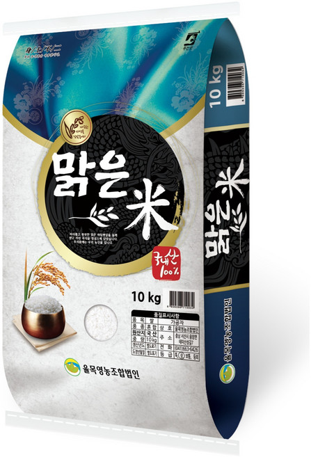 율목영농조합법인 맑은미 백미 상등급, 1개, 10kg
