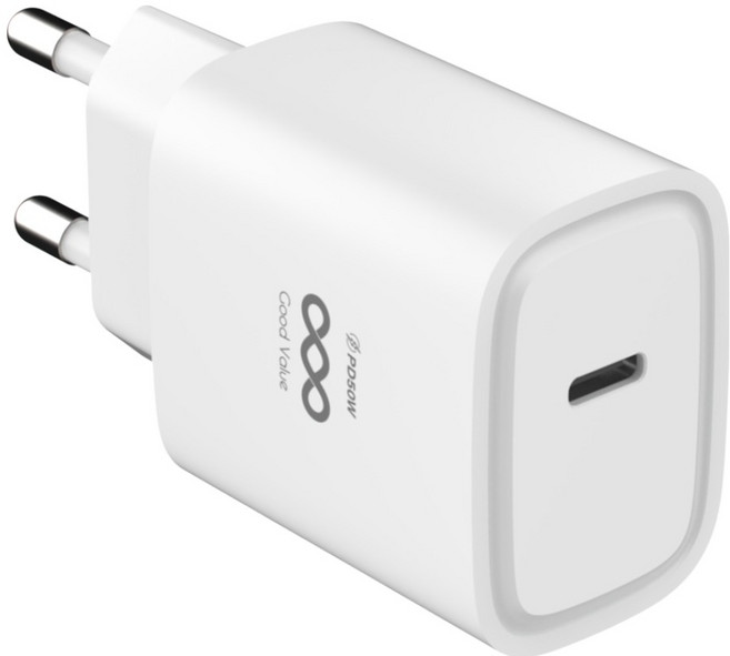 GoodValue Type-C 50W 超高速充電器, 白色, 1個