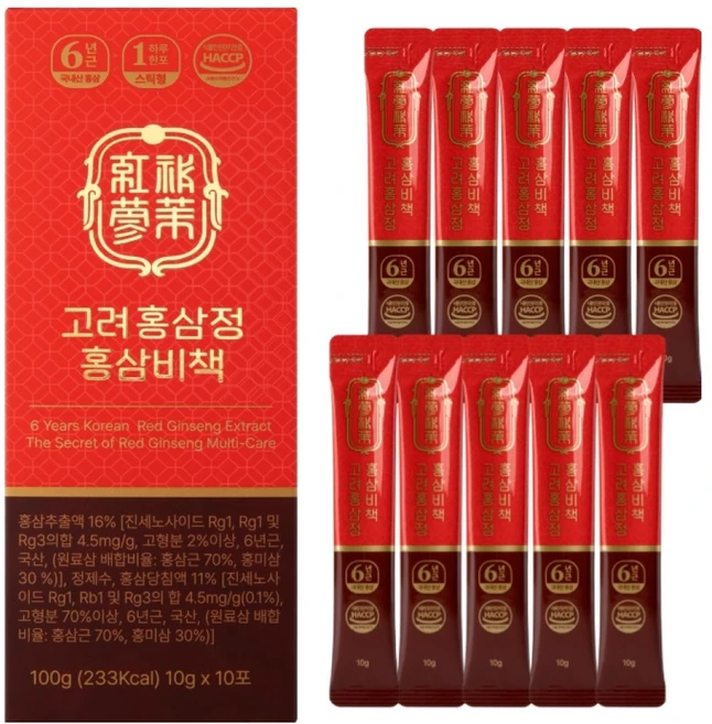 고려홍삼정 홍삼비책 10p, 1개, 100g - 쿠팡