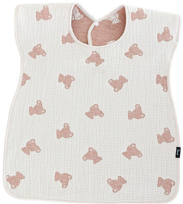 baby sopoong 媽媽圍兜 輕量款 媽媽圍兜 長版, 棕色泰迪, 1個, 1入