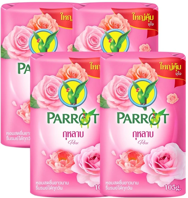 PARROT 보타니칼스 비누 로즈, 4개입, 105g - 쿠팡
