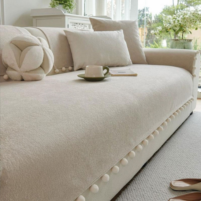 지앤와이 방수 털공 사계절 무지 논슬립 소파패드