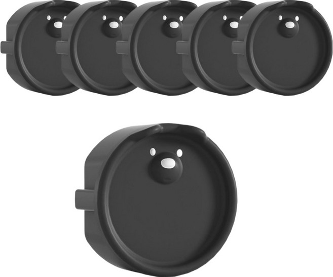 가주가샵 실리콘 콘센트 마개, 블랙, 6개