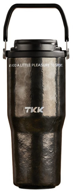 TKK 悅界雙飲口保溫拎拎杯 純鈦, 鈦曜黑, 1個, 700ml