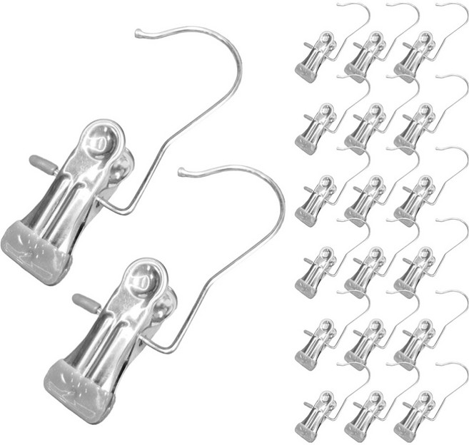 월드크린 외집게 논슬립 옷걸이, 그레이, 20개