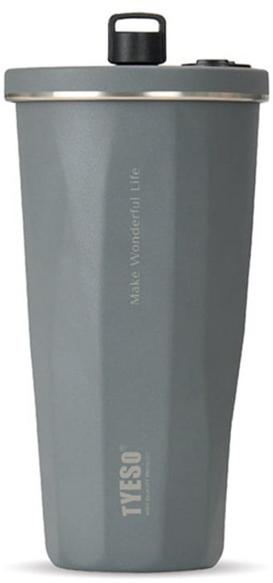 TYESO 泰碩 二代 304不鏽鋼保溫隨行杯, 高級灰, 1個, 470ml